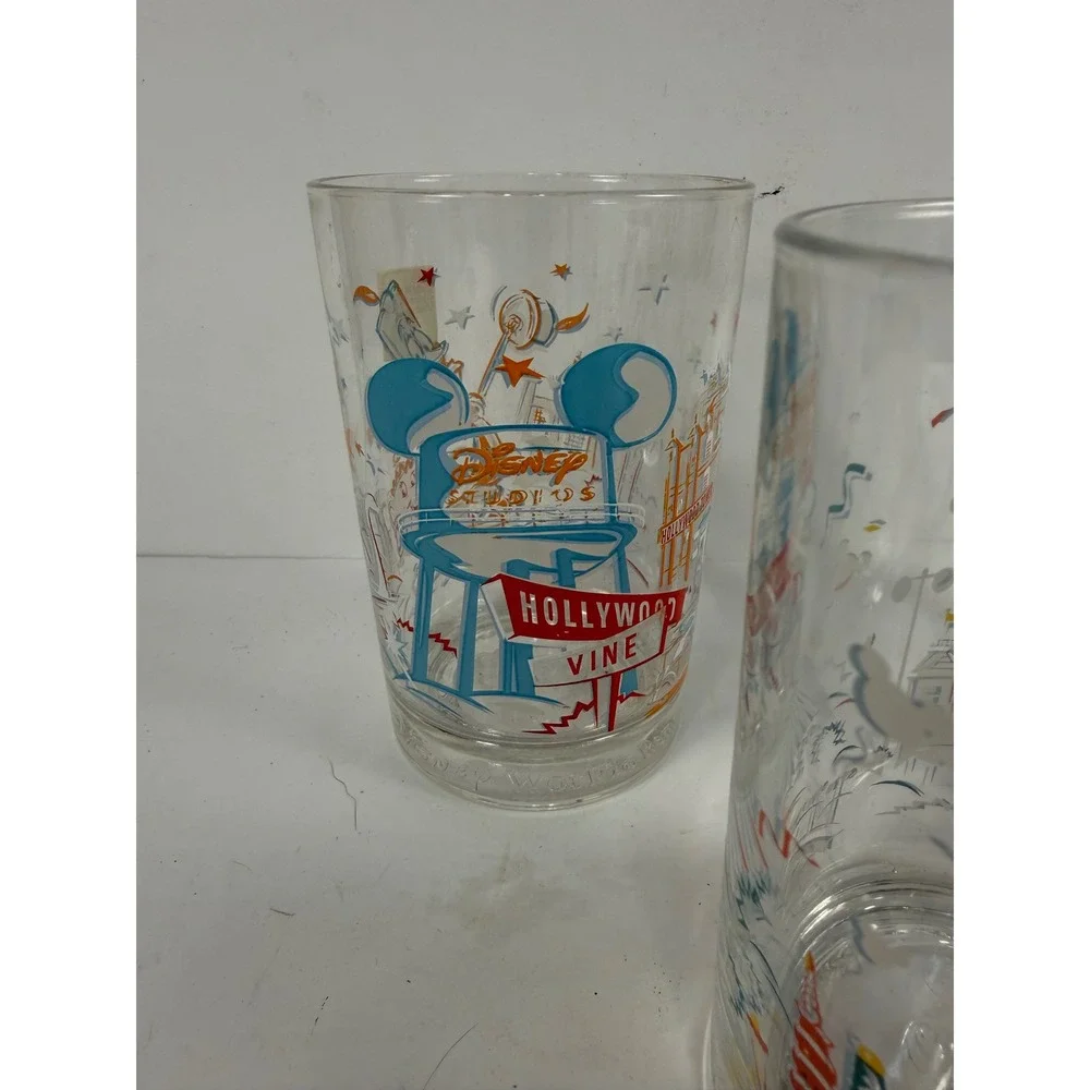 Vintage McDonalds Disney World 25th Anniversary Glass Tumblers Set of 4 1996